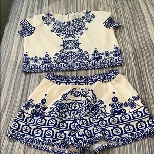 2 piece set. Shorts and shirt